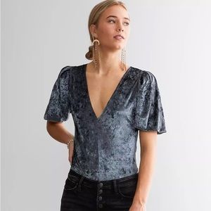 Intimately Free People Blue Bodysuit NWT